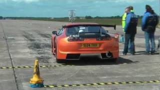 Widebody Toyota Supra @ TOTB Scooby Shoot Out 2011 on the quarter mile