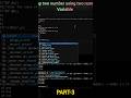 Swap two number using two number Variable 😎..|| c language|| program #shorts #coding #programming