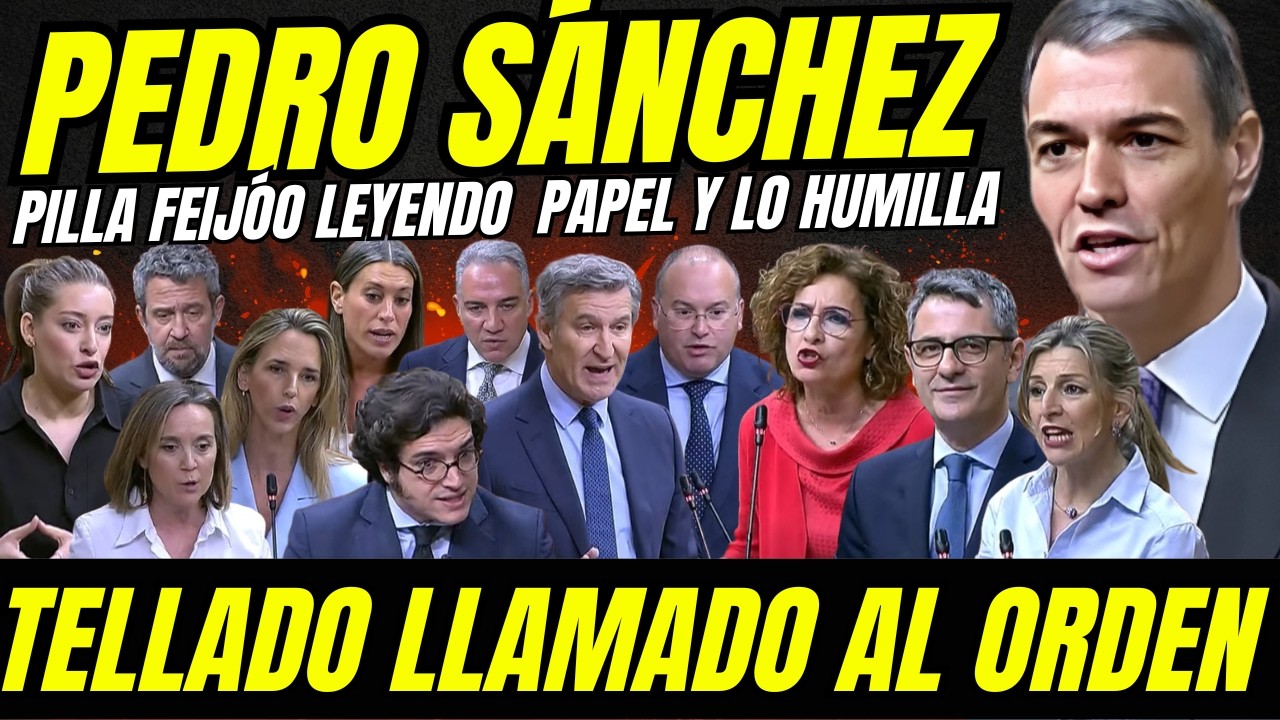 PEDRO SÁNCHEZ PILLA A FEIJÓO LEYENDO PAPEL Y LE PEGA HUMILLACIÓN HISTÓRICA 