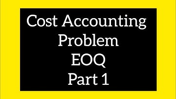 Cost Accounting/Problem EOQ part 1