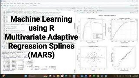 Machine Learning using R Multivariate Adaptive Regression Splines MARS#mars#splines#machinelearning