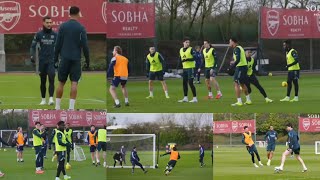 Arsenal Training Today | Saka, Timber, Calafiori, Merino, Rice STORMS Training Ready For Man City
