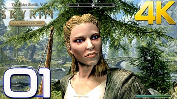 Skyrim Anniversary Edition Gameplay Walkthrough part 1 [4K 60FPS PC] No Commentary