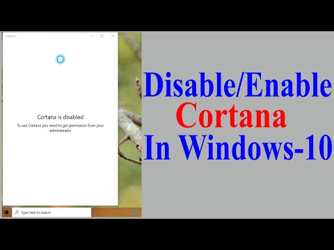How to Disable/Enable Cortana in Windows 10?