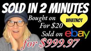 Buys on WHATNOT for $20 Sells on ebay for $999.97 BIG MONEY BOLOs