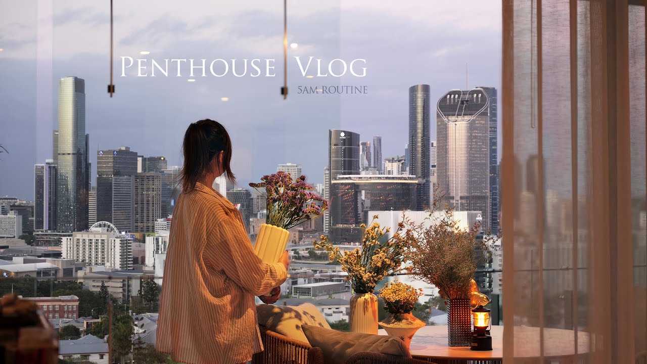 5AM Penthouse Morning Routine | Slow Weekend, Flowers & Cooking for husband