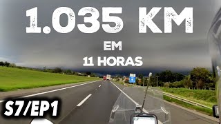 RODEI 1.035 KM em UM DIA - VIAGEM de MOTO para o URUGUAY - S7/EP1