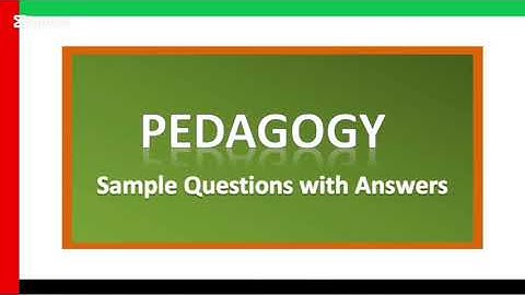 Pedagogy Sample Questions and Answers|TLS Pedagogy Practice QnA|