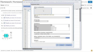 StatCrunch Five Number Summary And Quartiles