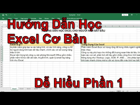 Hướng Dẫn Học Excel Đơn Giản Cho Người Mới Bắt Đầu - Học Excel Không Khó Như Bạn Nghĩ