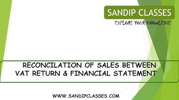 RECONCILE VAT SALE WITH P& L SALES USING PIVOT TABLE