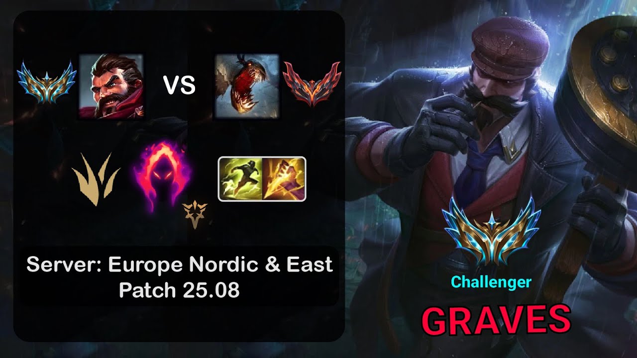 Graves Jungle vs Fiddlesticks - EUNE Challenger - Patch 25.08