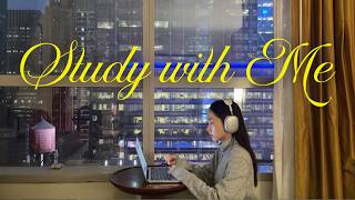 Study With Me with the New York City Skyline at Night 🌃 | 25/5 Pomodoro