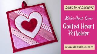 Make a Quilted Heart Potholder : Scrap Fabric Holiday Kitchen Project