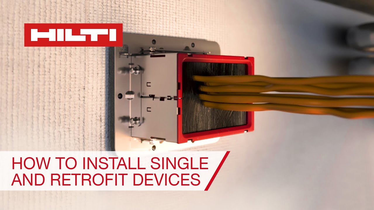 Hilti modular fire sleeves how to install single devices and retrofit