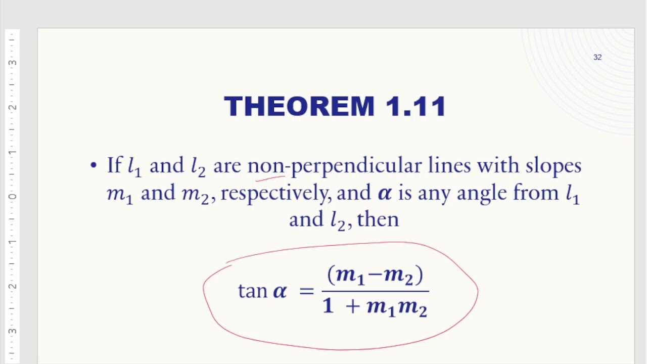 Angle between two lines