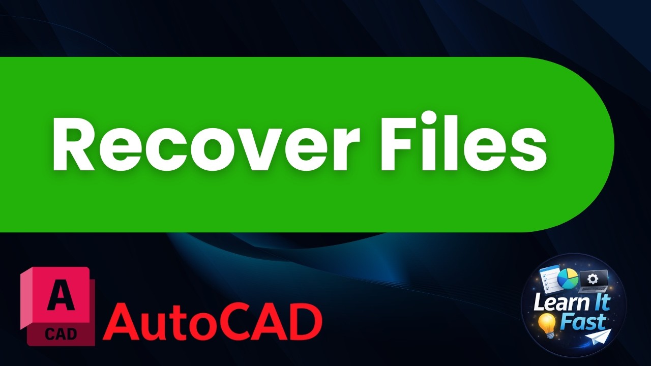 How to Recover Your AutoCAD Files (2026 Updated) - YouTube