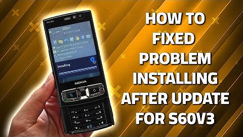 How to fixed problem " installing " after update for nokia symbian