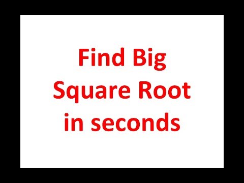 Big square roots using vedic maths shortcut tricks