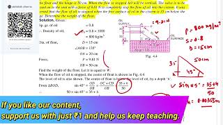 Fluid Mechanics Chapter 4 | Example 4.6 Solution | Buoyancy and Flotation Explained Step-by-Step