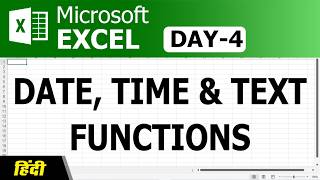 Day 4: Rank, Date, Time &amp; Text Function in Ms Excel #excel #dataanalytics