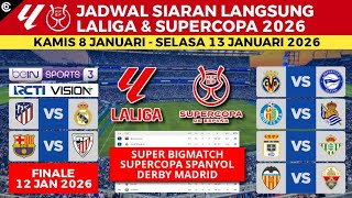 Jadwal Supercopa Spanyol 2026 - Atletico Madrid vs Real Madrid , Barcelona vs Athletic Bilbao