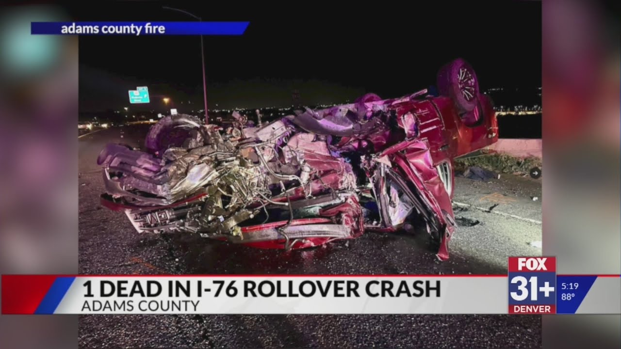 1 dead after rollover crash in Adams County - YouTube