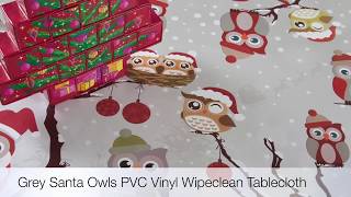 Jolee Tablecloths Christmas Oilcloth, Acrylic and PVC Vinyl Wipe Clean Tablecloth 2017