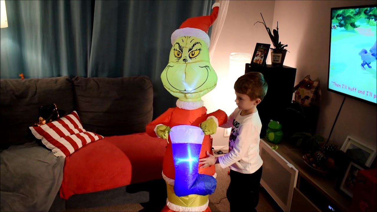 The Grinch Dr. Seuss Airblown Inflatable Christmas unboxing YouTube