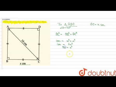 Video: How To Find Sides When The Diagonal And Perimeter Are Known