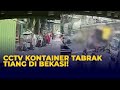 Ini Rekaman CCTV Kecelakaan Truk Kontainer Tabrak Tiang Provider di Bekasi