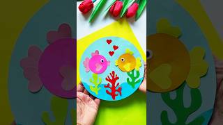 Love at sea🐠❤️ #Shorts #diycraft #diy #creative #papercraft