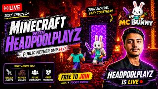 MINECRAFT LIVE. PUBLIC SMP 24/7 ONLINE | CRACKED JAVA / BEDROCK &amp; POCKET EDITION #minecraft