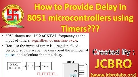 How to provide delay in 8051 using Timers???