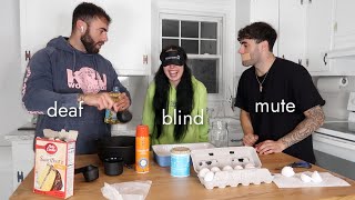 Blind, Deaf, &amp; Mute Baking Challenge (ft twin brothers)