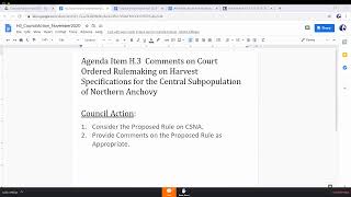 November 2020 PFMC Council Meeting Day 4:  11/18/20