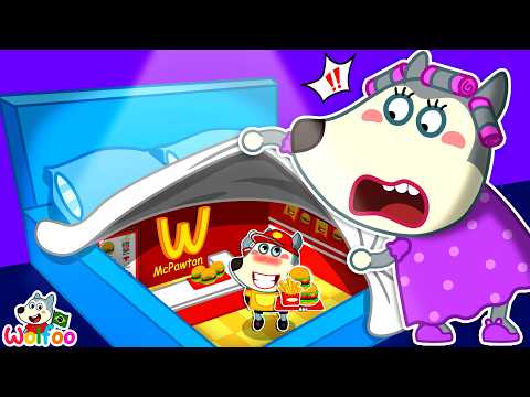 Restaurante SECRETO no Quarto! 😱 O Que Vai Acontecer? 👀 Wolfoo Desafio Divertido