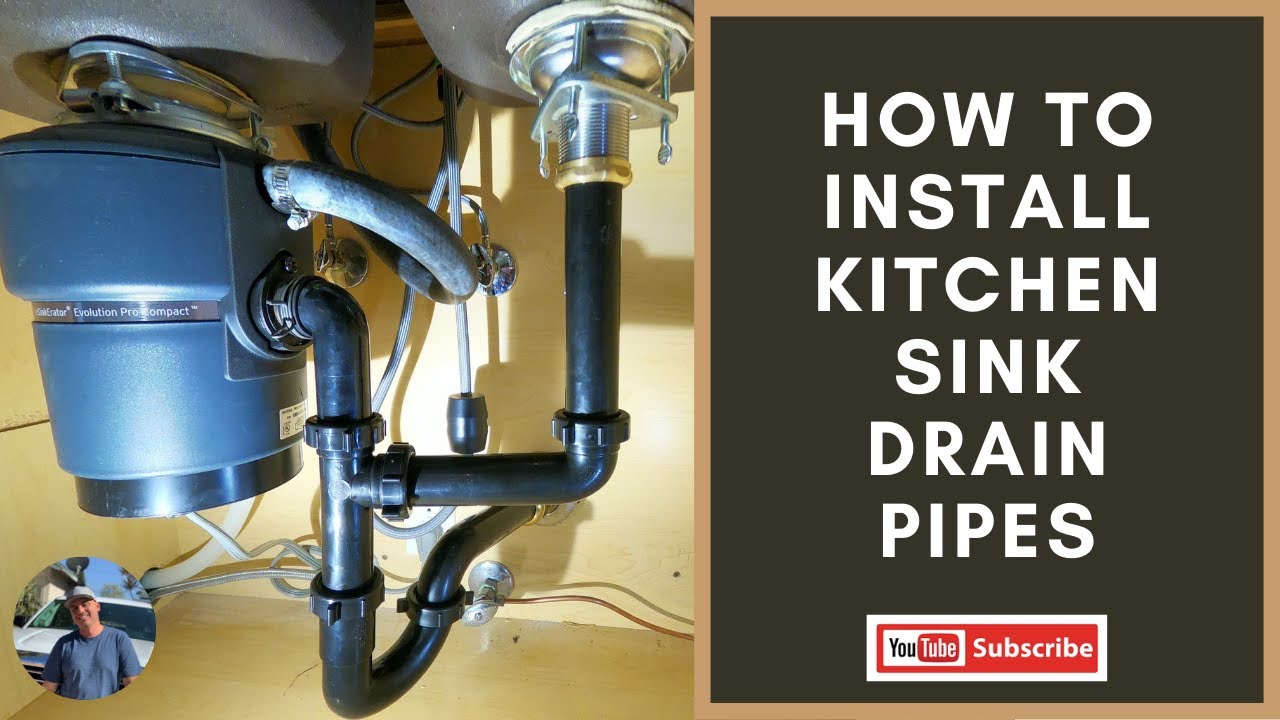 How to Install Kitchen Sink Drain Line Pipes 