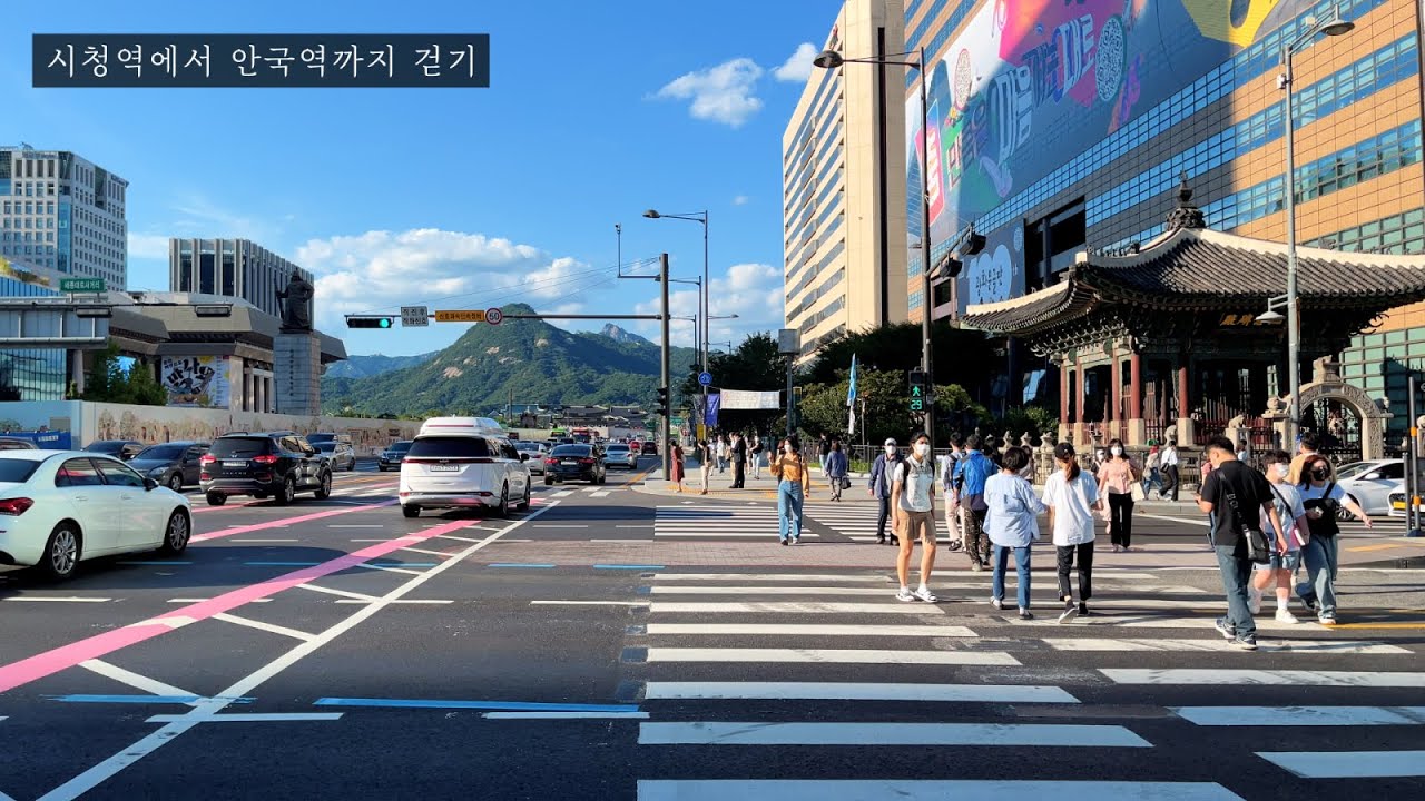 [4K] Walking from City Hall Station to Anguk Station | 시청역에서 안국역까지 걷기 ...