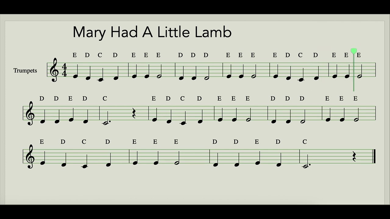 Mary Had A Little Lamb for Trumpet - YouTube