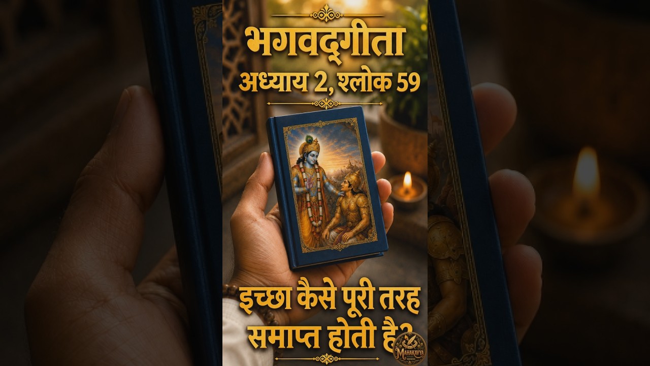 2. 59 Hindi -2.59 | इच्छा को दबाना नहीं, उससे ऊपर उठना सीखो#BhagavadGita #श्लोक259 #इच्छा