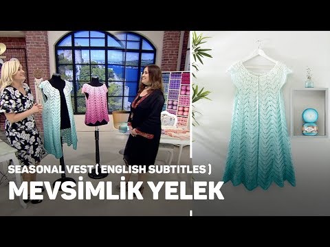 Alize Diva Ombre Batik ile Mevsimlik Yelek - Seasonal Vest