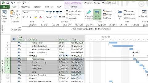 Microsoft Project - Creating Summary Tasks