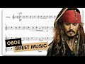 🏴☠️ He's a Pirate • Pirates of the Caribbean • Klaus Badelt / Hans Zimmer | oboe sheet music