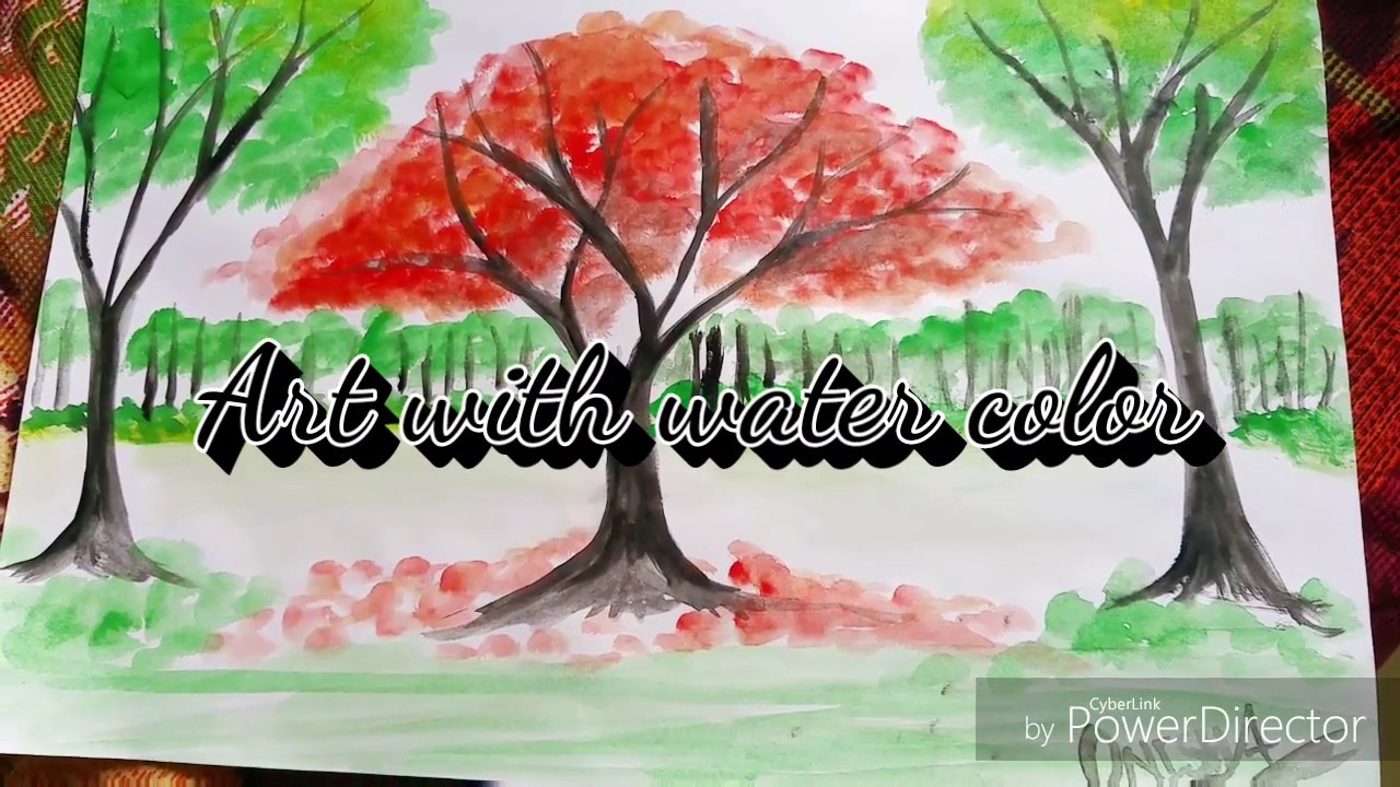 কিভাবে জলরং দিয়ে ছবি আকঁতে হয়/ জলরং ড্রইং (jol rong drawing) - YouTube