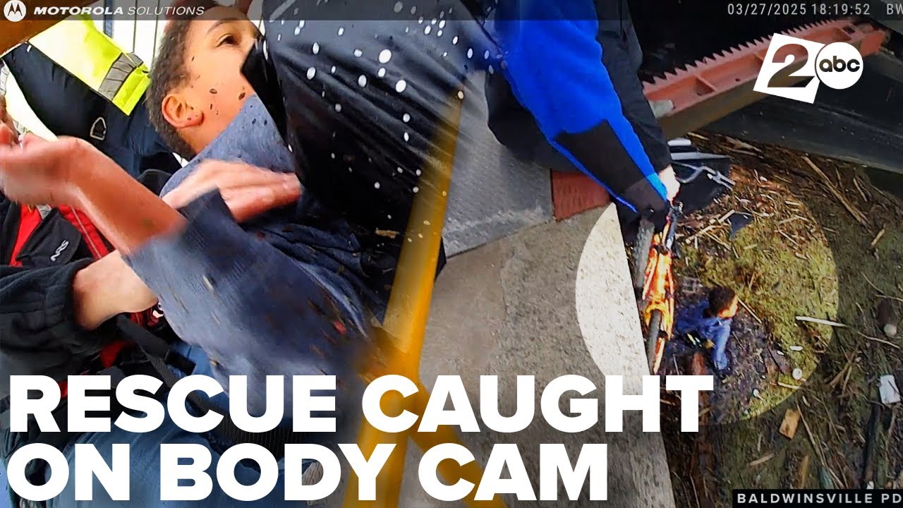 BODY CAM captures witness rescuing boy from cold river in Baldwinsville ...