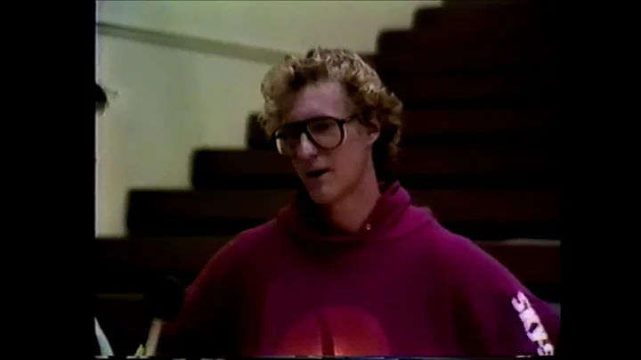 Freestyle frisbee: Doug Brannigan interview, Robb field prelim 1984 World Indoors San Diego