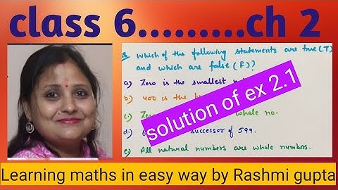 Class 6 maths ch 2 Ex- 2.1(Q1 Q2 Q3 Q4 Q5 Q6 Q7 Q8)||Whole numbers||