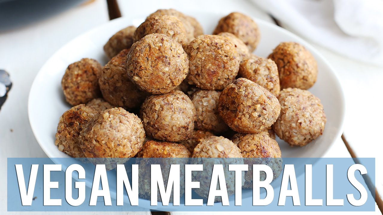 2Ingredient Vegan Meatballs EASY + HEALTHY YouTube