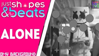 Alone by Marshmello - but the background is Official Music Video | Just Shapes and Beats